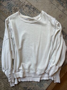 Free People ivory sweatshirt